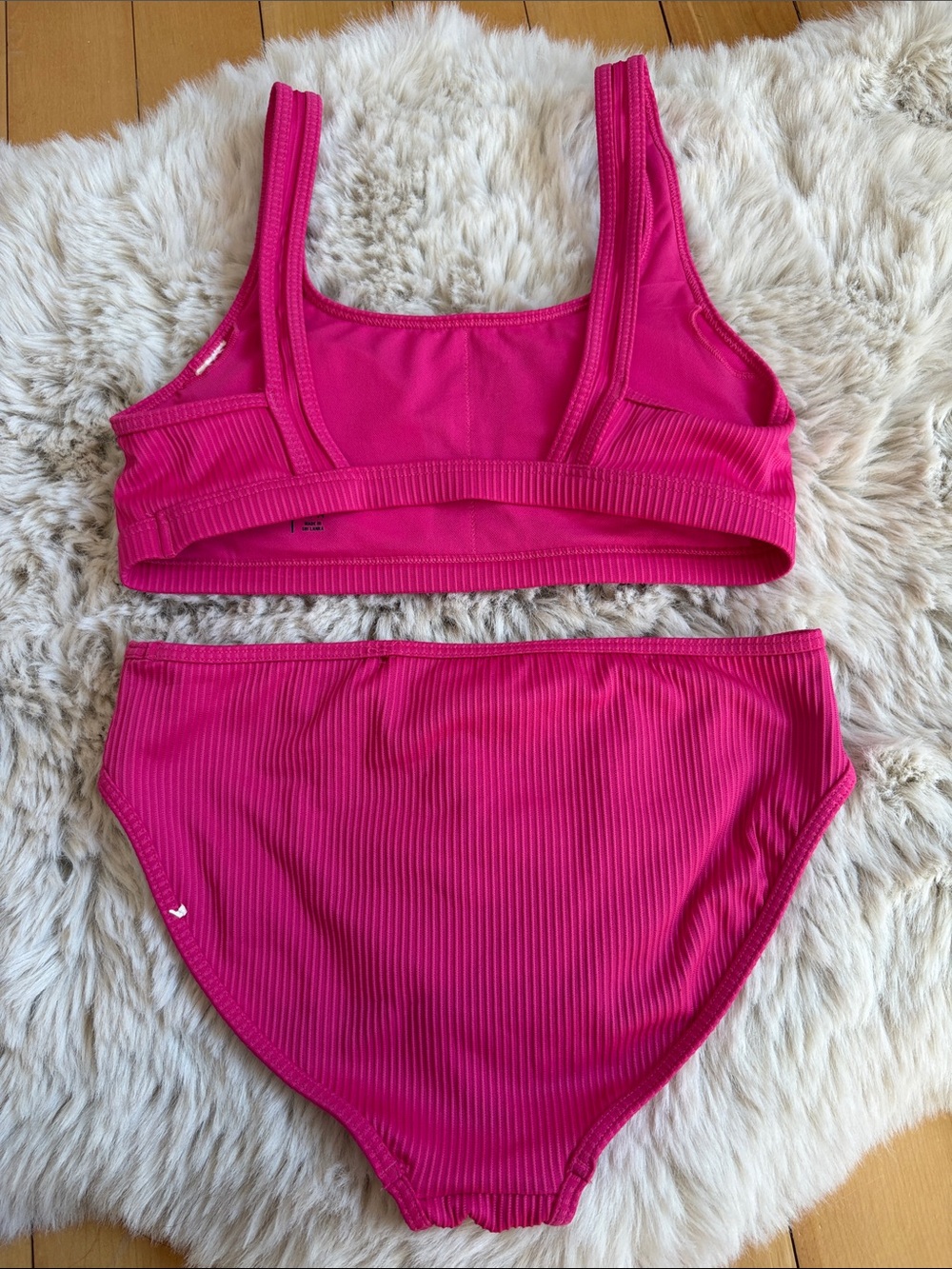 abercrombie kids Hot Pink Ribbed Two-Piece Swim Bikini - Picture 3 of 3